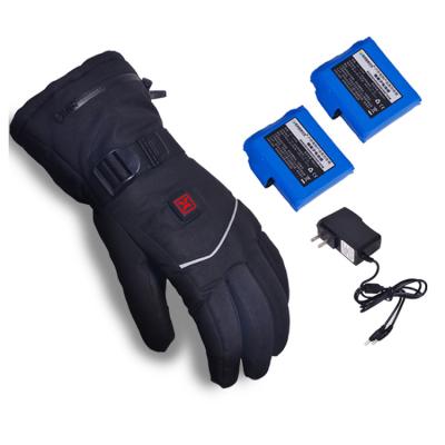 China Five fingers and the back of the hand are warm and warm men's women's rechargeable battery motorcycle racing cycling warmer Ski Electric Heated Winter Skating Gloves for sale