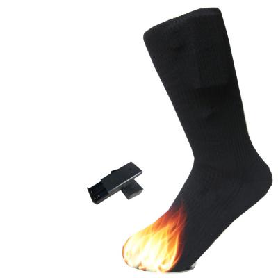 China Sporty Unisex Winter Rechargeable Battery Operated Cozy Thermal Socks Outdoor Camping Heated Socks for sale