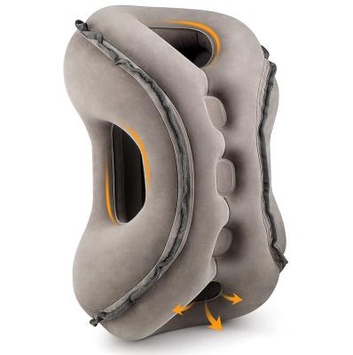 China Multifunctional Anti-Apnea Car Air Plane Travel Inflatable Pillow Body Support Headrest Rest Portable Air Inflatable Travel Pillow for sale