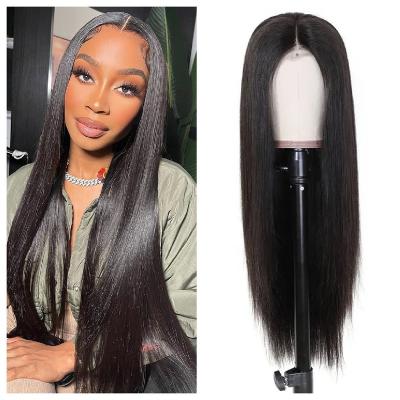 China French Curl high quality silky straight wave  mannequin head for wigs closure double drawn human hair pre plucked lace front wigs for sale