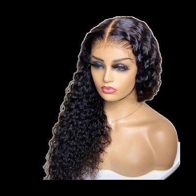 China Body Wave 2022 Hot Selling Wholesale 180% Density 13x4 Lace Front Wigs 100% Virgin Brazilian 30 Inch Deep Wave Wig Human Hair for sale