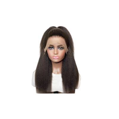 China Body Wave Wholesale  Good Quality Thin Part Kinky Straight Wig Human Hair 10 Inch Lace Frontal Closure Pre Plucked Wigs for sale