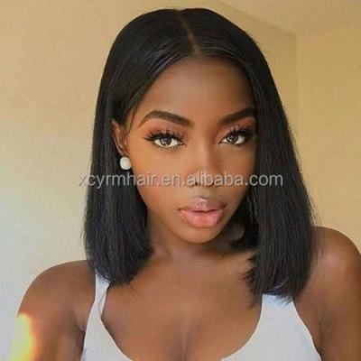 China Body Wave Preplucked 180% Virgin Brazilian Human Hair Short Bob Lace Front Wig Custom HD 13X4 Invisible Lace Frontal Wigs Human Hair for sale