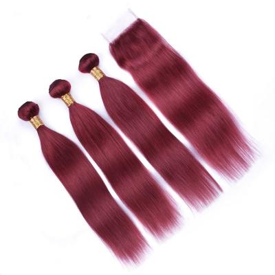 China Kinky Curl 99j Bundles Red Wine Straight Human Hair Weave Remy Bulk Human Hair Extension Burgundy Brazilian Remy hair Wet Weaves for sale