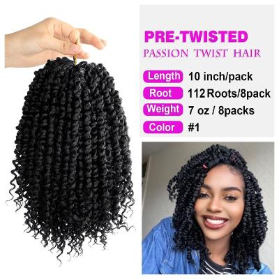 China Synthetic Crochet Braids Hair Extensions Pre-looped Crochet Passion Twist Braiding Hair for Black Women Bohemian Passion Twist Synthetic Hair Extensions for sale