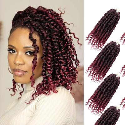 China Synthetic Crochet Braids Hair Extensions Popular sell braiding twist crochet hair 18 inch water wave passion twists Synthetic Hair for sale