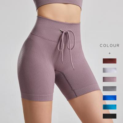 China Women's Four Way Stretch Workout Shorts High Waist Seamless Spandex Shorts Tummy Control Sports Yoga Shorts for sale