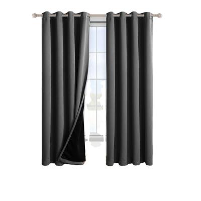 China Customization 100% Polyester Blackout Curtain Hot Selling Blackout Curtain Fabric Living Room Bedroom Curtain Finished Product Customization for sale