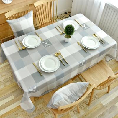 China Nordic style waterproof and warming tablecloth the tablecloth disposable cloth red color plaid tablecloth net coffee table for sale