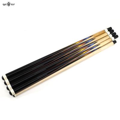 China Good Quality Modern Maple Cueelf Single Shaft Sticker Carom Wooden Replica, Decal Billiard Cue With Radial Seal for sale