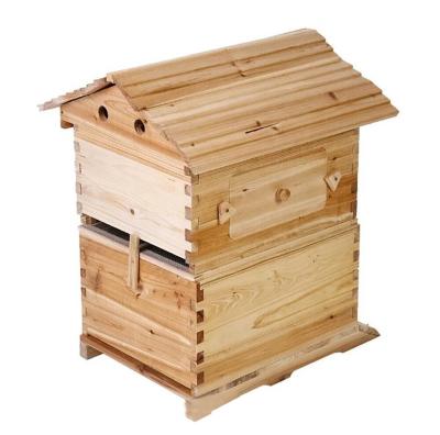 China Farms Bee Hive Beekeeping Beekeeping Equipment Tool Box Auto Self-Flowing Unmounted Flow Hive Wax Coated for sale