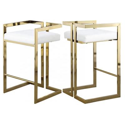 China Pilou modern gold metal factory direct sale high bar chair leather bar stools for sale