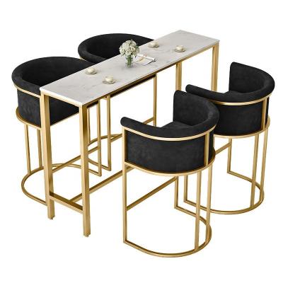 China Modern Italian Kitchen Velvet Gold Metal Leather Cheap Tall Bar Stools for sale