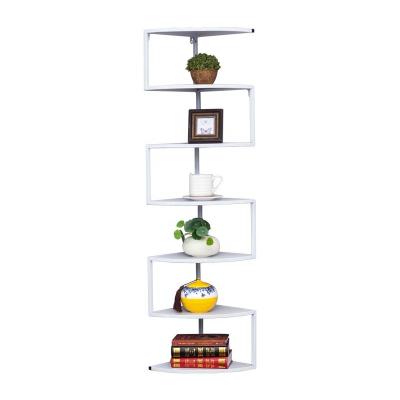 China OEM Modern Custom Retail Modular Corner Metal Bathroom Floating Wall Display Stands for sale