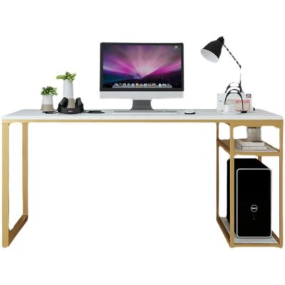 China Easy clean light stone computer desk household bedroom study desk luxury modern agglomerated simple desk for sale