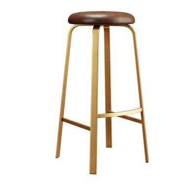 China Modern Simple Lightweight Luxury Bar Chair High Stool Household Bar Chair Stool Milk Tea Shop Reception Chair Household Bar Chair for sale