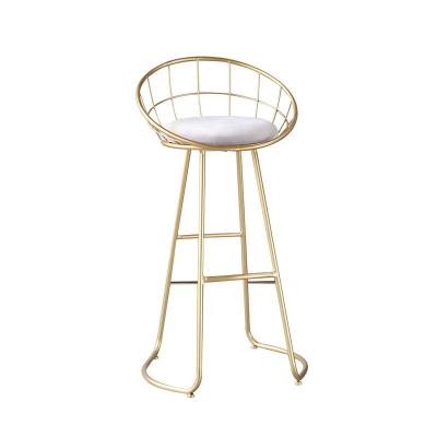 China Modern Nordic simple gold household store bar stool simple household tea milk cafe bar chair iron stool high bar chair for sale