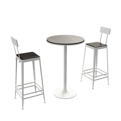 China modern cheap modern kitchen restaurant metal bar table and industrial bar chair stools for sale