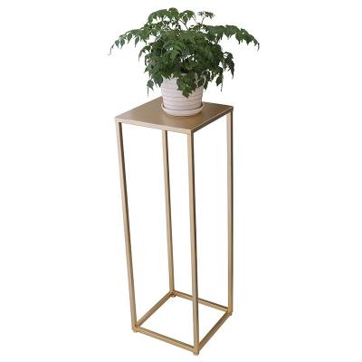 China Modern Nordic Indoor Single Rack Flower Stand Flower Iron Gold Flower Pot Planting Rack For Living Room for sale