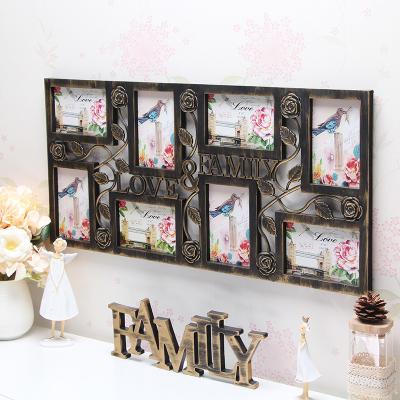 China Newest Popular Custom Solid Wood Thick Wooden Photo Frame Splicing Engrave Photo Frame for sale