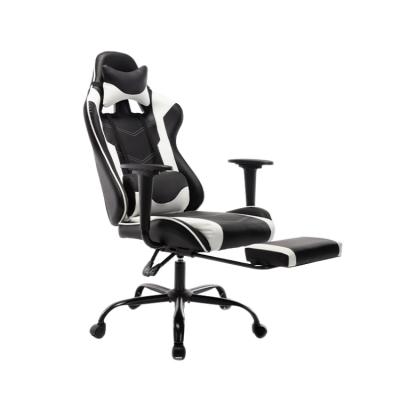 China (Height)Adjustable Black PU Fabric High Leather Office Computer Chair Racing Gamer Chair For Home Office for sale