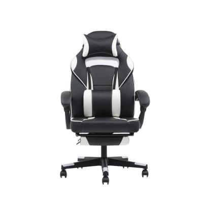 China Adjustable Heavy Duty White Black Ergonomic Adjustable High Gaming Chair (Height) Lumbar Support for sale