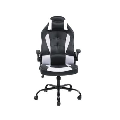 China Factory direct sale adjustable black (height) PU fabric white leather office computer chair for gamer for sale