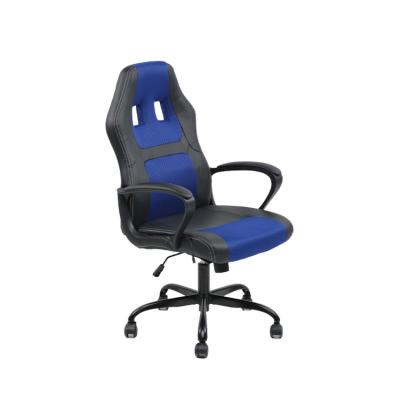 China (Size)Adjustable PU Leather Blue Fabric Racing Gaming Chair Executive Office Computer Chair For Sale for sale