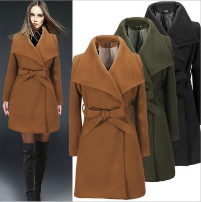 China Good Quality Trench Coat Women's Fashion Anti-wrinkle Woolen Coats With Wholesale Price for sale