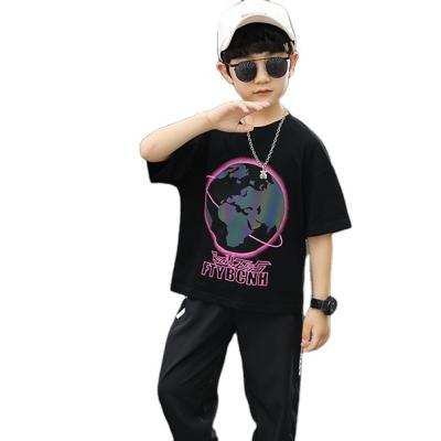 China Wholesale Cartoon Handsome Boy Suit 2021 New Hip Hop Factory Summer Casual Two-piece Suit for sale