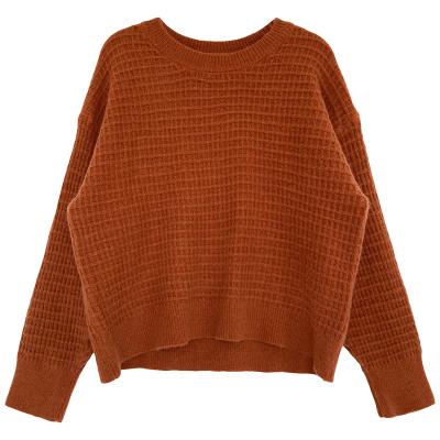 China New Fashion Autumn Winter Wavy Knitting Round Neck Breathable Warm Sweaters For Lady Women Sweaters Tops for sale