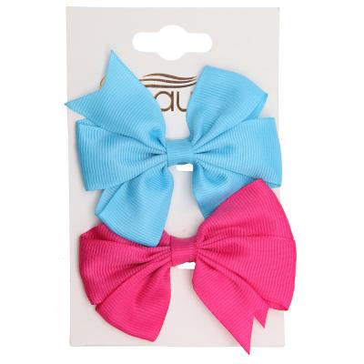 China Hair Decoration KIDS 2 Count PETITE GG BOW CLIP Bright Color Cute And Sweet For Girls Fashion Style No Damage for sale