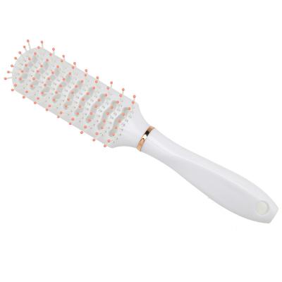 China Hair detangling 1pcs white rose gold hollow comb for women and girls for detangling thick or thin hair salon quality no damage and ouchless for sale