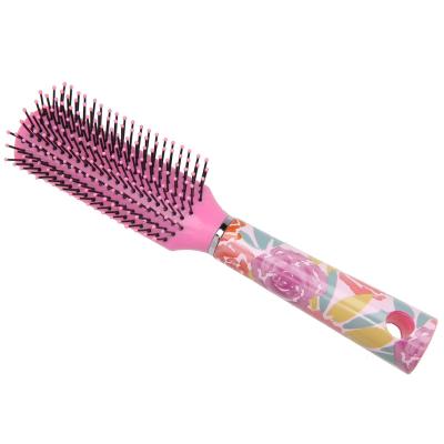 China 1pcs hair detangling printed color comb for women and girls for detangling thick or thin hair salon quality no damage and ouchless for sale