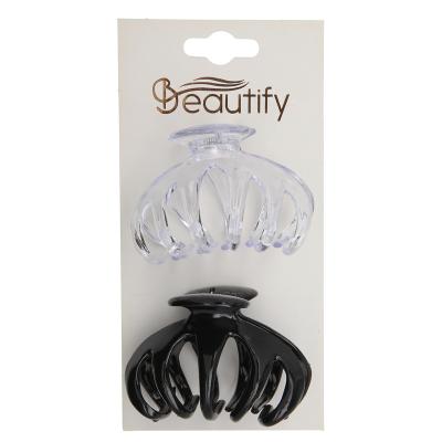 China Hair Rack Wholesale 2 PC Acetate Octopus Clips Strong Hold Hair Clip For Women And Girls Vintage Color Shark Clips Used In Daily Life for sale