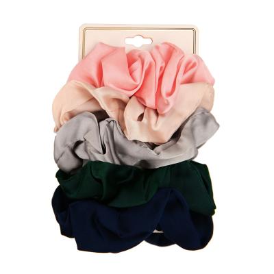 China Hair Decoration And Ponytail Stand Shape Hot Sale Satin Tornado 10X45cm Cut Size Colorful Scrunchies For Girl And Women for sale