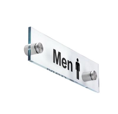 China Buildings Men Women Creative Bathroom Door Custom Acrylic Sign for sale