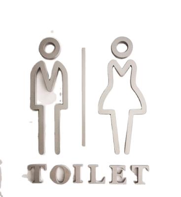 China Buildings Men's and Women's Toilet Signage Stereoscopic Acrylic Toilet Signs for sale