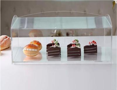 China Acrylic Clear Countertop Cake Display Bread Acrylic Dessert Cake Showcase Cabinet for sale