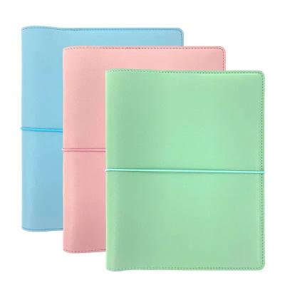 China Magnetic Custom Leather Notebook Cover A5 Binder for Disc Limit Planner and Leather Embossed Notebooks Journal for sale