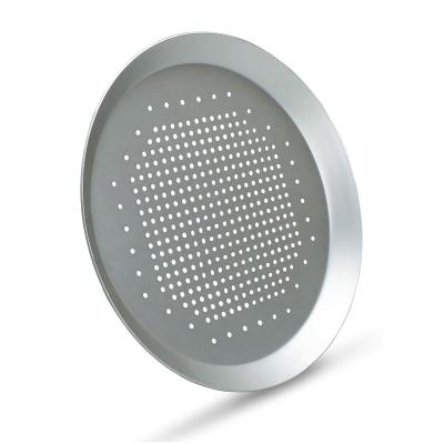 China Sustainable Aluminum Alloy Round Perforated Pizza Pans / Bread Cookie Baking Tray for sale