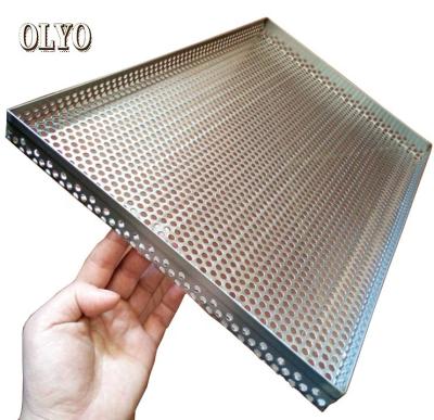 China Sustainable Perforated Stainless Steel Drying Tray / Metal Dehydrator Tray for sale