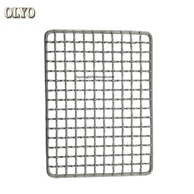 China Viable Customize Reusable Stainless Steel BBQ Wire Mesh Grill Barbeque Tray for sale