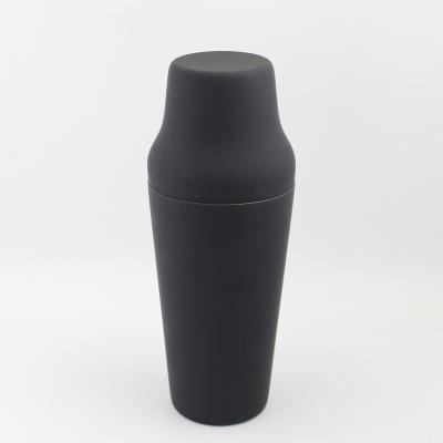 China 2 Pieces Drink Water Bar Tools Bartender Black Rubber Cover 800ml Cocktail Shaker Stainless Steel Cocktail Shaker for sale