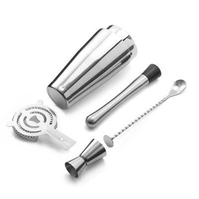 China Viable hot sale bar tools stainless steel mixology Boston tin bartender kit cocktail shaker set for sale