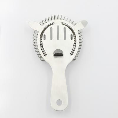 China Amazon Best Viable Selling Bartender Bar Tools Filter Bar Strainer For Cocktail Stainless Steel Cocktail Strainer For Bar for sale