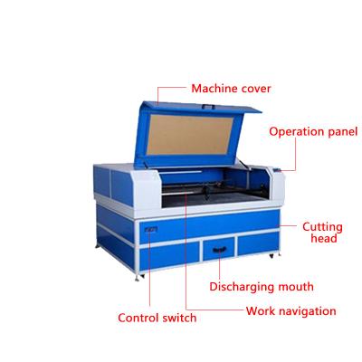 China Water Cooled Precision Placing Leather Plastic Silicone Cutting Custom Drilling And 100W 150W 200W CO2 Laser Cutting Machine for sale