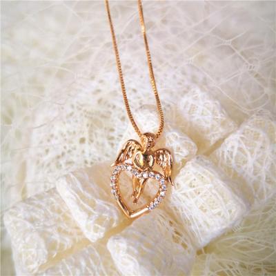 China Free Shipping Religious 24K Gold Plated Jewelry Angel Wing Pendants Charm Body Jewelry for sale