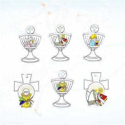 China Good Quality 3D Non-Profit Organizations Custom Catholic First Communion Cross Crucifix For Religious Colored Drawing Style Customized for sale