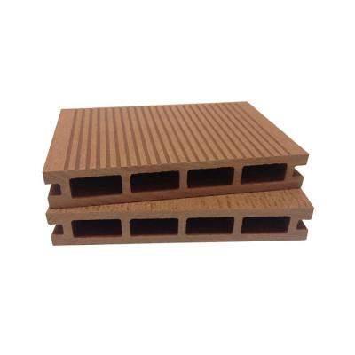 China Waterproof Outdoor WPC Wood Plastic Compound Synthetic Teak Dock Decking 150*25mm for sale